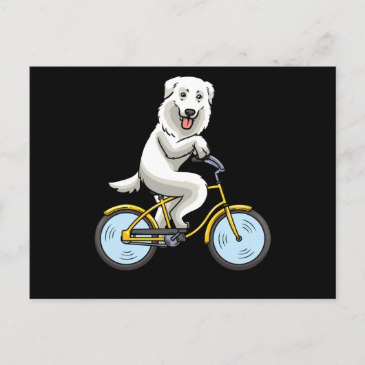 Maremmano Abruzzese Sheepdog Dog Bicycle Briefkaart (Voorkant)