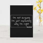 Maren Gift Quote Personalized Name Funny Birthday  Kaart (Gele Bloem)