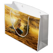 marene prinses - fantasiezeemeermin bij zonsonderg large cadeautasje (Achterkant Gekanteld)