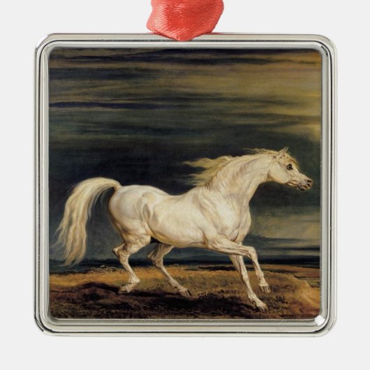 Marengo het Witte Paard (door James Ward) Metalen Ornament (Voorkant)