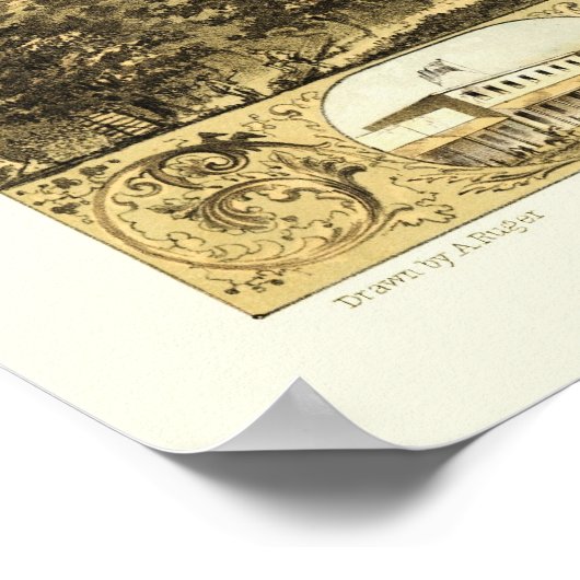 Marengo, IA Panoramic Map - 1868 Poster (Hoek)