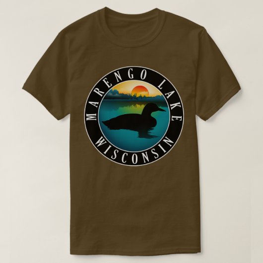 Marengo Lake Wisconsin Loon T-shirt (Design voorkant)