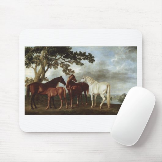 Mares and Foals in the River Landscape George Stub Muismat (Met muis)