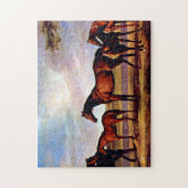 Mares and foals van George Stubbs Legpuzzel (Verticaal)