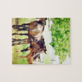 Mares en Foals Legpuzzel (Horizontaal)