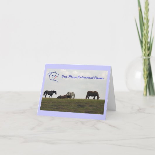 Mares op de heuvel - Blauw Kaart (Voorkant)