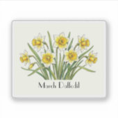 Maret Narzissen Bloemen Sticker (Voorkant)