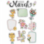 Maret stickerblad – Lenteontwaking Sticker (Voorkant)