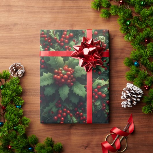 Maretak Cadeaupapier (Feestdagen Geschenken)