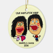 maretak-Cartoon Keramisch Ornament (Links)