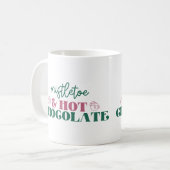 Maretak & Chocolademelk - Kerstmis Koffiemok (Voorkant links)