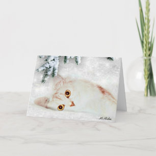 Maretak de Zilveren Kerstkaart van de Perzische Feestdagen Kaart