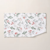 Maretak en Hulstbessen Patroon Bad Handdoek (Handdoek)
