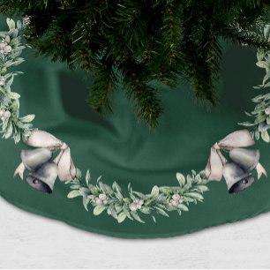 Maretak en zilveren bellen groen  kerstboom rok