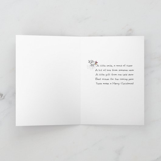 maretak feestdagen kaart (Binnen)