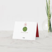 Maretak Huwelijk Kerst Kaarten om te Bedanken (Achterkant)