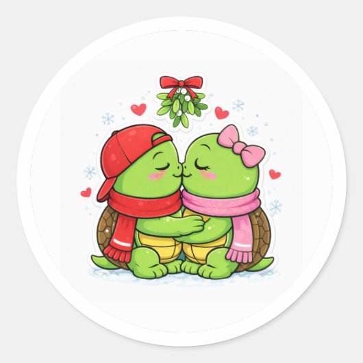 Maretak Kus Ronde Sticker (Voorkant)