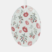 Maretak Kusjes Glas Ornament (Voorkant links)
