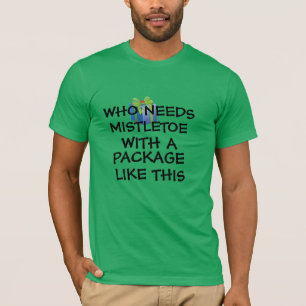 maretak met kerstmis shirt grappig