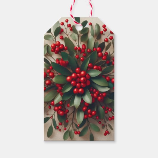 Maretak Tag Cadeaulabel (Voorkant)