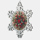Maretak tin sneeuwvlok ornament (Rechts)