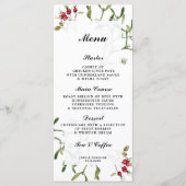 maretakbessen winter bruiloft menu kaarten (Voorkant)