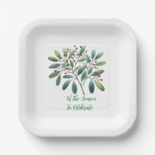 Maretakgroen Eenvoudige Decoratie Papieren Bordje