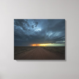 Marfa Storm Poster - Mysterious Texas Desert Art Canvas Afdruk