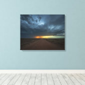 Marfa Storm Poster - Mysterious Texas Woestijn Kun Canvas Afdruk (Insitu (Houten vloer))
