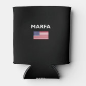 Marfa Texas American Flag Dark Color Blikjeskoeler (Voorkant)