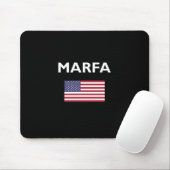 Marfa Texas American Flag Dark Color Muismat (Met muis)