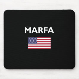 Marfa Texas American Flag Dark Color Muismat