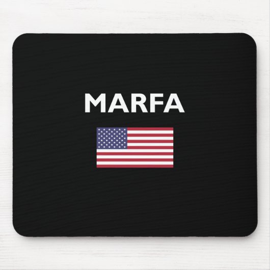Marfa Texas American Flag Dark Color Muismat (Voorkant)