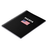 Marfa Texas American Flag Dark Color Notitieboek (Linkerzijde)