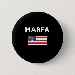 Marfa Texas American Flag Dark Color Ronde Button 5,7 Cm
