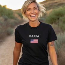 Marfa Texas American Flag Dark Color