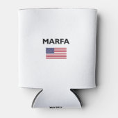 Marfa Texas American Flag Light Color Blikjeskoeler (Voorkant)
