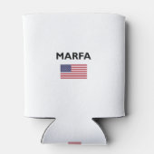 Marfa Texas American Flag Light Color Blikjeskoeler (Achterkant)