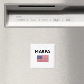 Marfa Texas American Flag Light Color Magneet (Insitu (Vaatwasser))