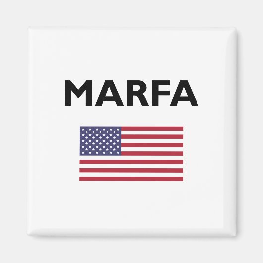 Marfa Texas American Flag Light Color Magneet (Voorkant)