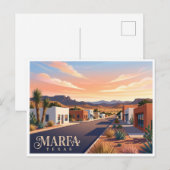 Marfa Texas Briefkaart (Voorkant / Achterkant)