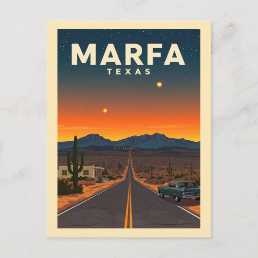 Marfa Texas Briefkaart (Voorkant)