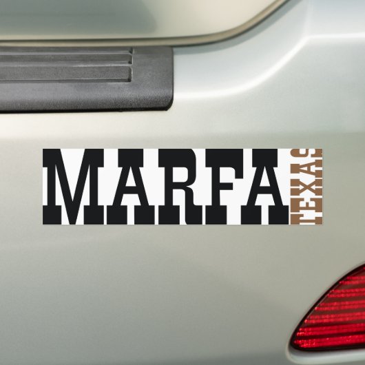 Marfa Texas Bumpersticker (Op auto)