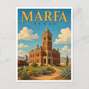 Marfa Texas Presidio Courthouse GeoSaga Briefkaart