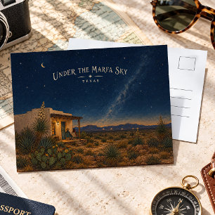 Marfa Texas Sterrennacht Westelijke Woestijn Reis Briefkaart