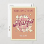 Marfa Texas Tx USA Retro  Briefkaart (Voorkant / Achterkant)
