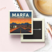 Marfa Texas Vierkante Button 5,1 Cm