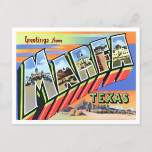 Marfa, Texas Vintage Big Letters Briefkaart