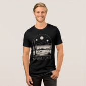 Marfa Texas Woestijn Retro Minimalistische T-Shirt (Voorkant volledig)