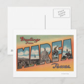 Marfa, TexasLarge Letter ScenesMarfa, TX Briefkaart (Voorkant / Achterkant)